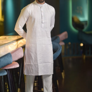 White Slim Fit Panjabi