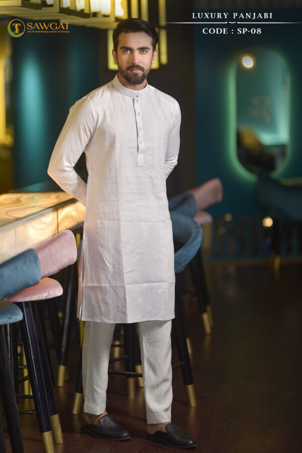 White Slim Fit Panjabi