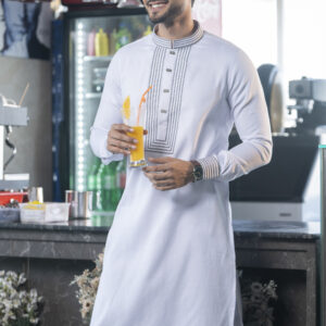 White Slim Fit Panjabi
