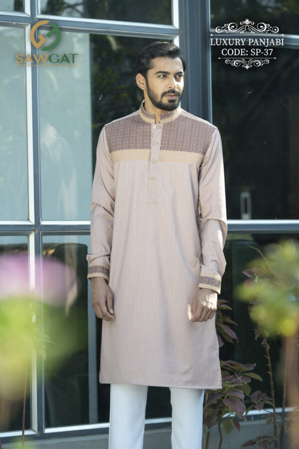 Peach Slim Fit Panjabi