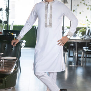 White Slim Fit Panjabi