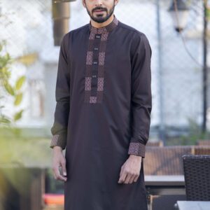 Dark Coffee Slim Fit Panjabi