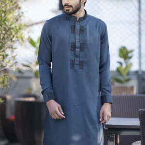 Classic Blue Slim Fit Panjabi