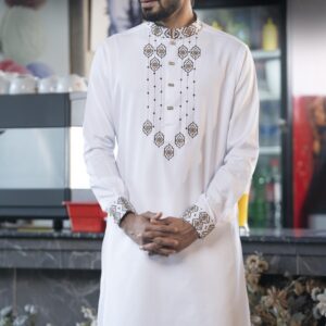 White Slim Fit Panjabi