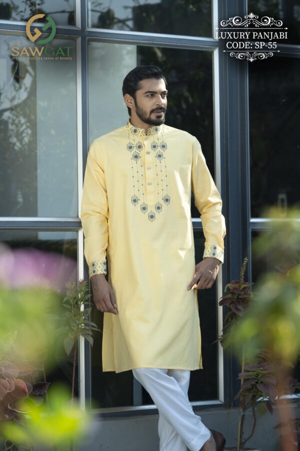 Yellow Slim Fit Panjabi