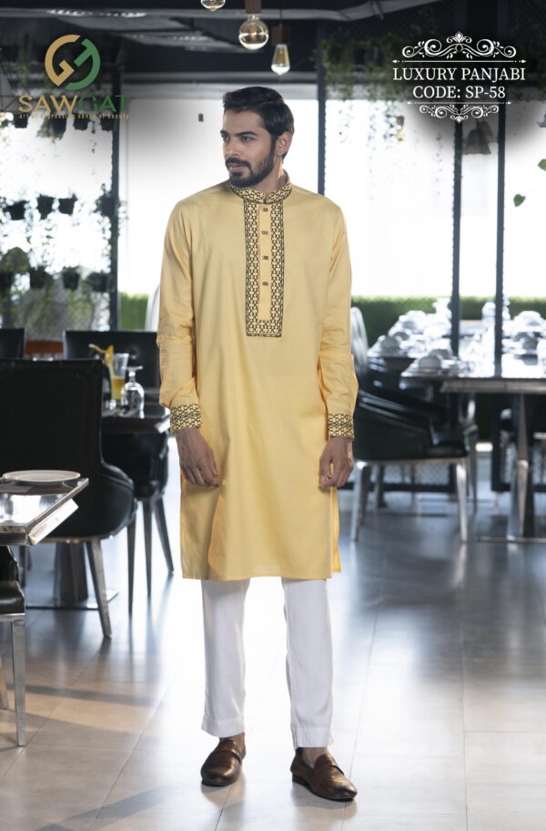 Yellow Slim Fit Panjabi
