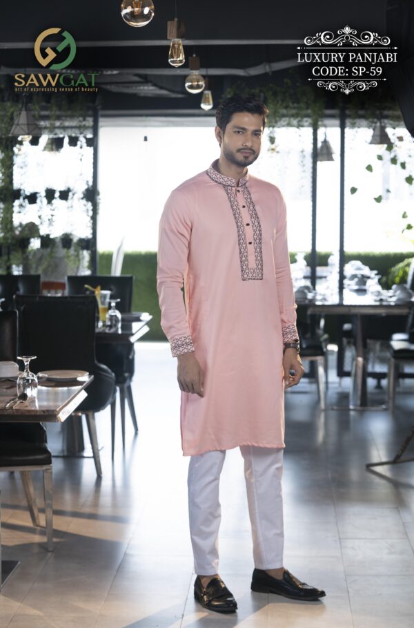 Pink Slim Fit Panjabi
