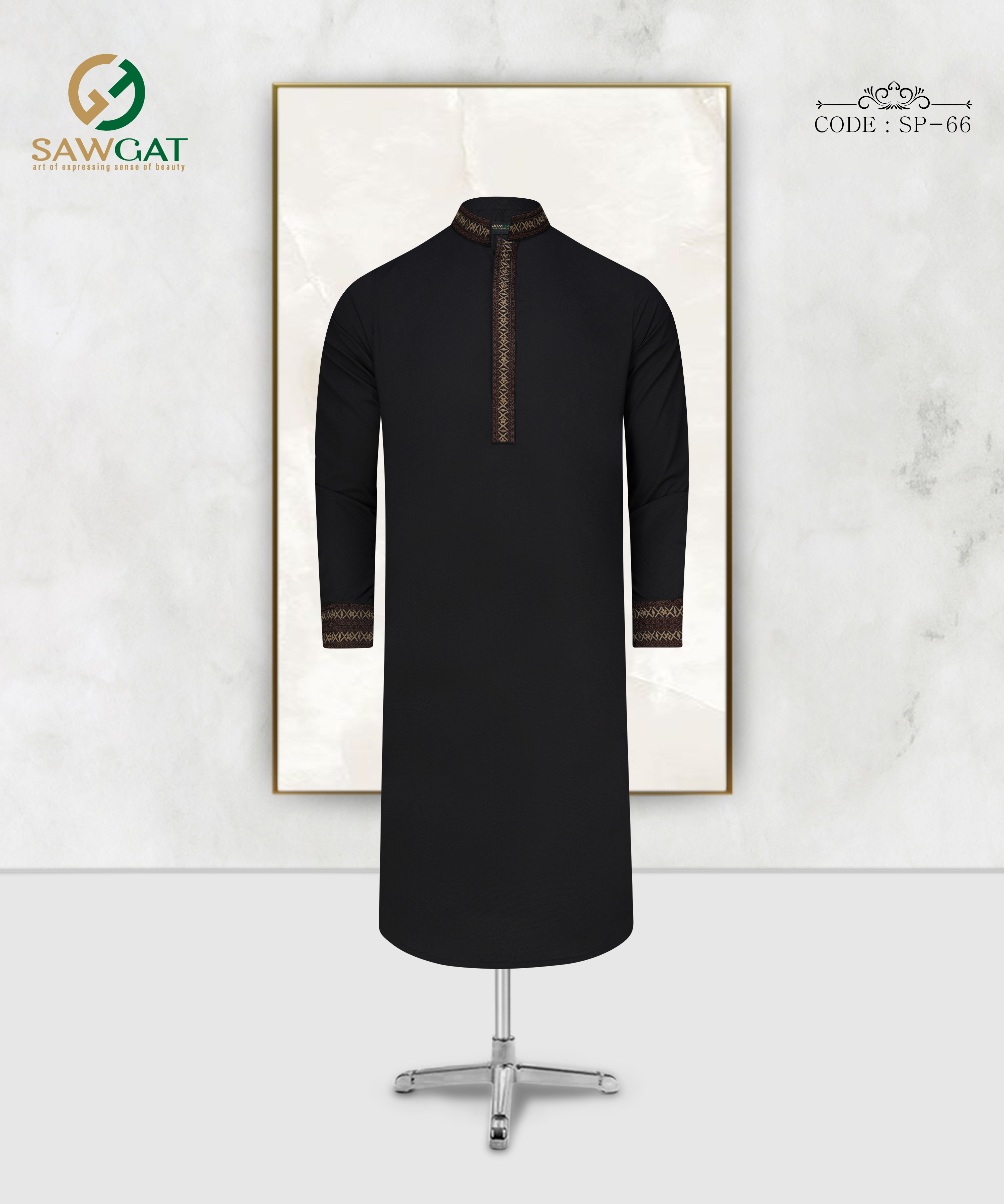 Black Slim Fit Panjabi